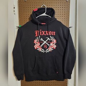 Dixxon Flannel Company GRAY & RED AWARD CREST Pullover HOODIE BLACK